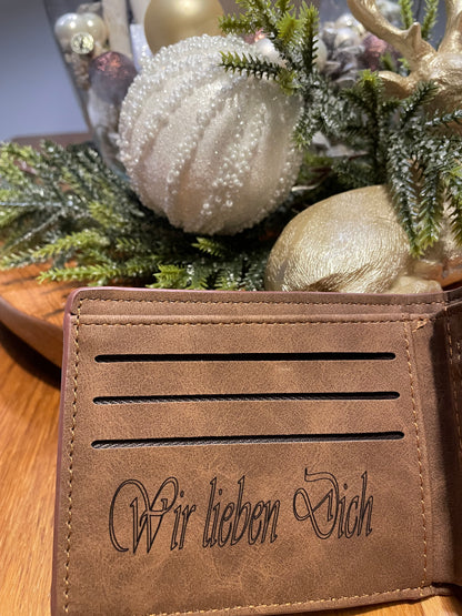 Personalized leather wallet