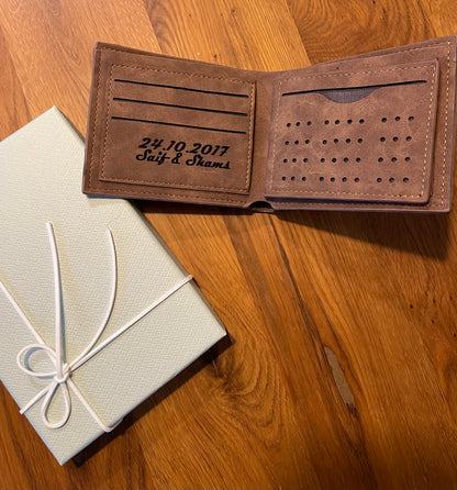 Personalized leather wallet