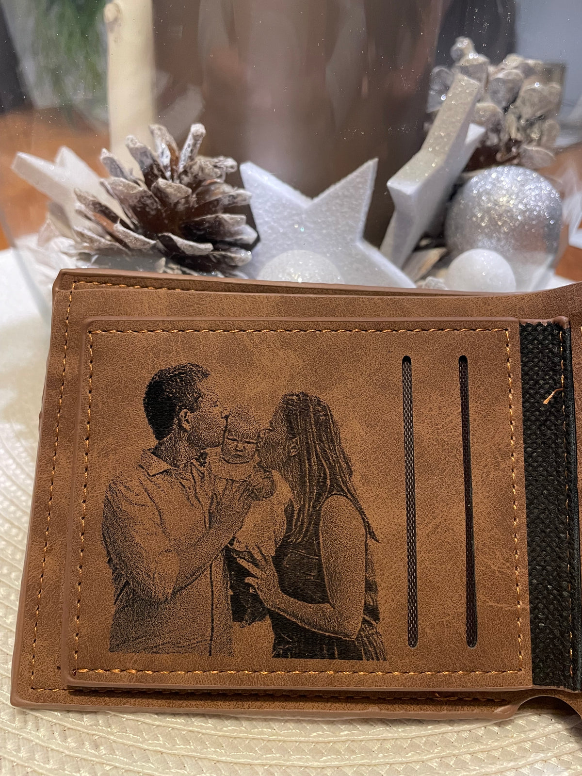 Personalized leather wallet