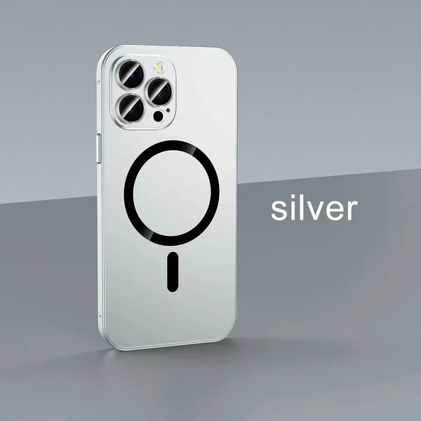 🎄Festival Promotion 45% RABATT – Magnetische Ladehülle aus Aluminiummetall, matte Hülle für iPhone