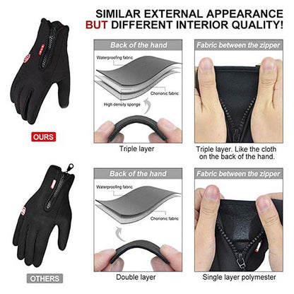 Winter gloves three-finger touchscreen waterproof™