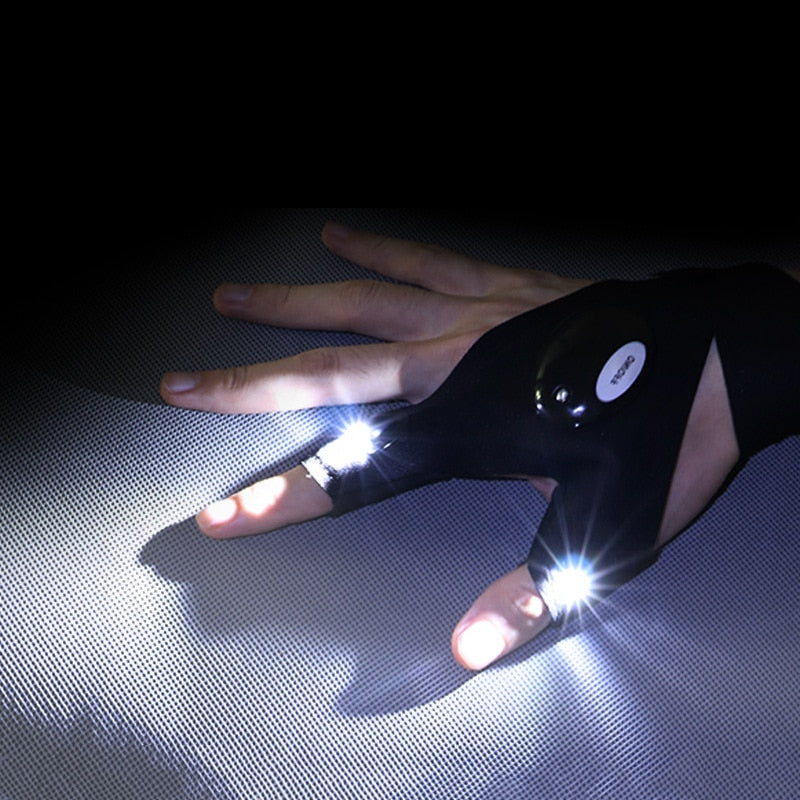 LED-Handschuhe mit wasserdichten Lichtern