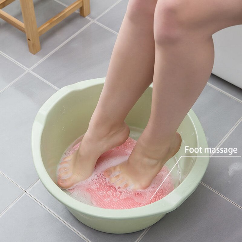 Foot and back scrubber for the shower, massage pad.