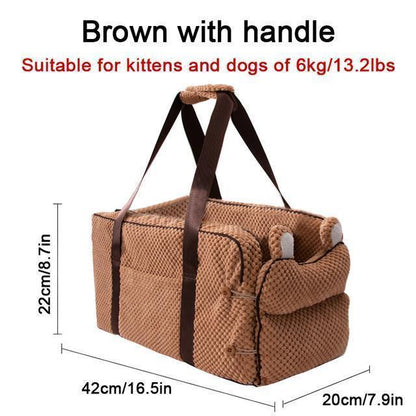 Tragbares Katzen-Hundebett für Autoreisen-Transporthundeträger/Schutz für kleine Hunde.