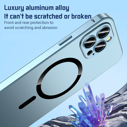 🎄Festival Promotion 45% RABATT – Magnetische Ladehülle aus Aluminiummetall, matte Hülle für iPhone