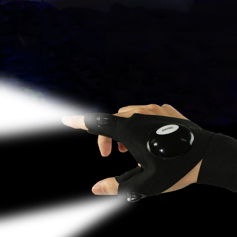 LED-Handschuhe mit wasserdichten Lichtern
