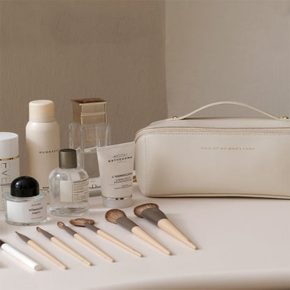 Große Leder Kosmetik Reise-Tasche