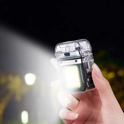 USB Lighter Windproof Double ArcLighter Cigarette Lighter Transparent Shell Waterproof Electronic Pulse Lighters