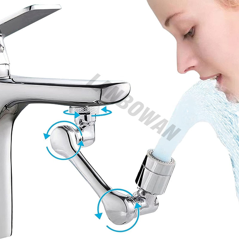 Universal 1080° swivel faucet aerator with swivel extension
