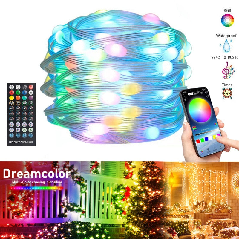 Bluetooth LED chain controlled app for the Christmas tree