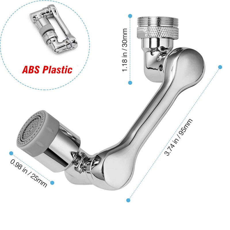 Universal 1080° swivel faucet aerator with swivel extension
