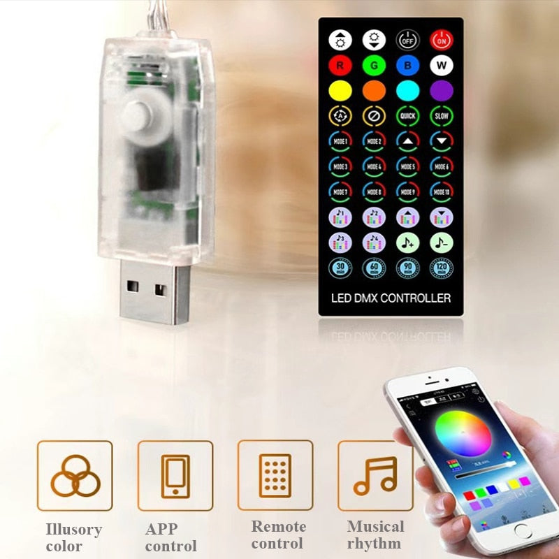 Bluetooth LED chain controlled app for the Christmas tree