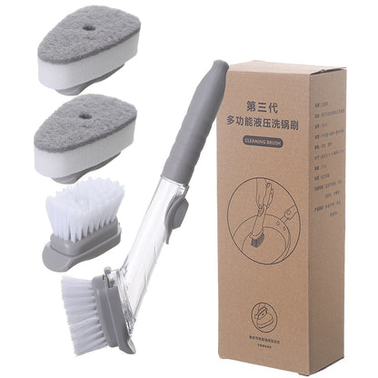 Dishwashing brush with integrated detergent dispenser