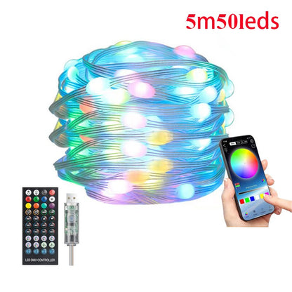 Bluetooth LED chain controlled app for the Christmas tree