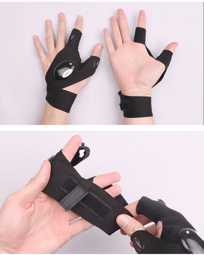 LED-Handschuhe mit wasserdichten Lichtern